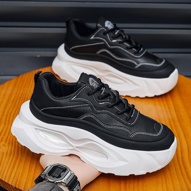 2025 Summer New Sports Shoes Men's Versatile Running Shoes Platform Heightening Trend Dad Shoes Youth Sports Shoes