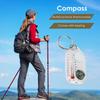 3 In 1 Keychain Compass Portable Mini Keychain Outdoor Thermometer Magnifying Glass Compass, Camping Essentials, Survival Tools