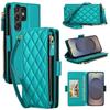 Crossbody Diamond 9 Card Slots Zipper Bag Vegan Leather Phone Case