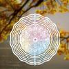 2D Colorful Mandala Wind Chime Metal Hanging Decor for Garden Yard Indoor Outdoor All Seasons Vibrant Floral Design No Electricity Needed