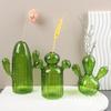 Färgglad Glasvas, Dekorativt Föremål för Skrivbordet, Kaktusvas, Hydroponisk Blomkruka för Växter, Dekorativt Föremål för Vardagsrum och Sovrum