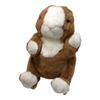 Cute Hanbai Plush Hand Puppet, Plush Type, PV Rabbit, Sitting, Brown, J0080