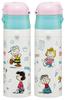 Skater Water Direct Snoopy Fun Fun for Boys and Stainless Sports Water Children's Bottle, Drinking, 470ml, Friends, Girls, Insulated, Steel,