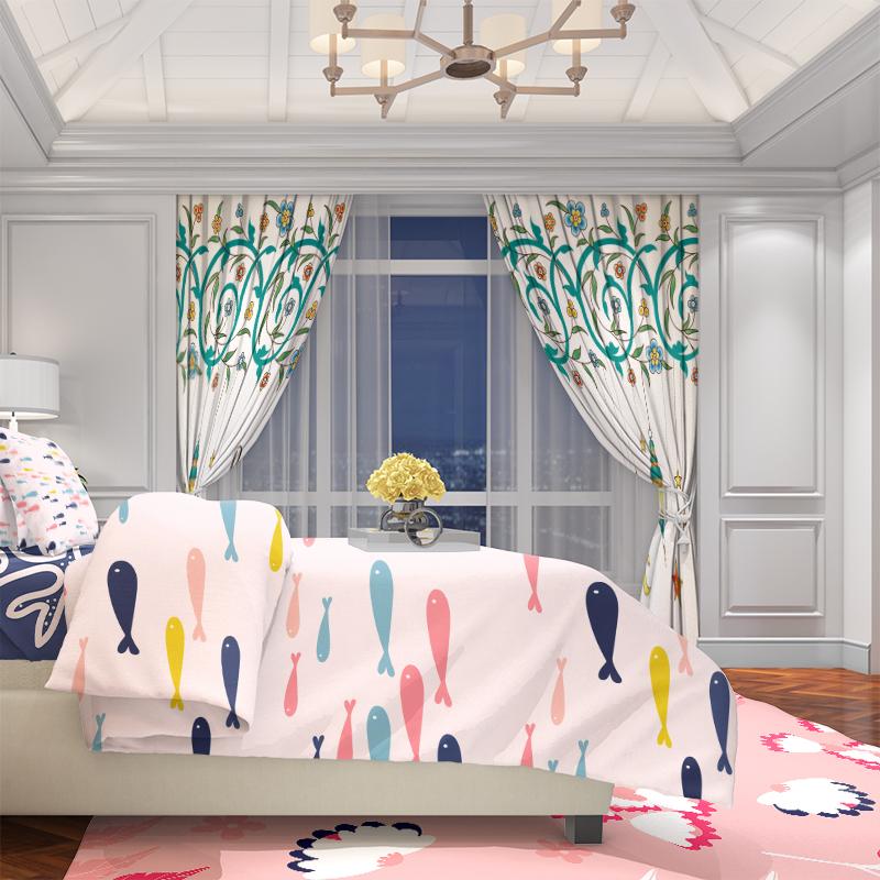 

2 шт. - Исламская - занавеска с принтом благословения Рамадана - Материал полиэстер, подходит для спальни, гостиной 30Wx65L(76x165CM)x2