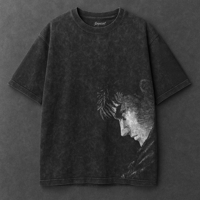 

Anime Berserk Guts Graphic T Shirt Men Women Short Sleeve Clothing Oversized Tshirt Washed Cotton Tee Harajuku Vintage T-shirt XXL чёрный