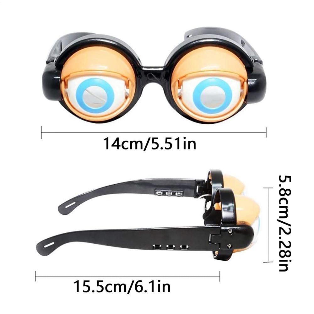 Креативные Очки-Глаза Костюмные Забавные Очки Хэллоуин Аксессуар Уморительные Очки Игрушка Для Маскарада Вечеринки Дня Рождения Фотографии чёрный