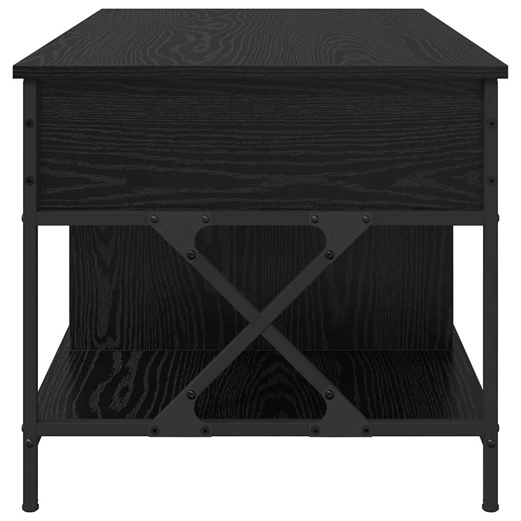 Coffee Table Black Oak Look 100 X 55 X 48.5 Cm