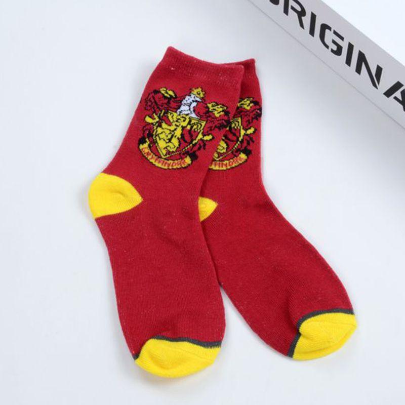 Meias Longas de Tricô de Algodão Harry Potter Unissex Estilosas Para Fãs de Slytherin Gryffindor