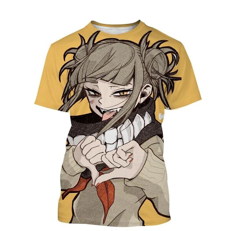 Anime Character Himiko Toga 3D Print Man/ Women Casual Fashion O Neck T-shirts Short Sleeve Tops Fashion Unisex Clothing