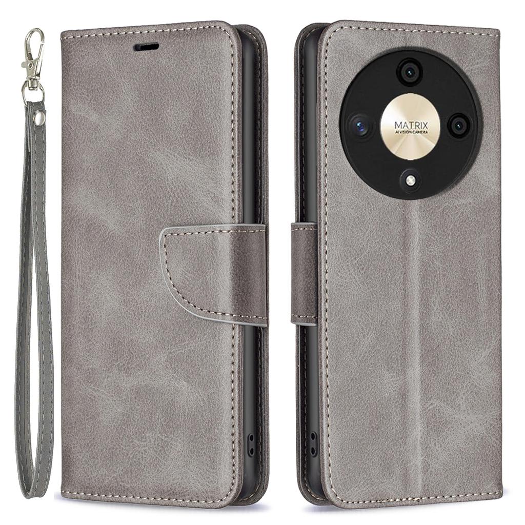 For Honor X9b 5G/Magic6 Lite 5G Case Solid Color Leather Wallet Phone Cover