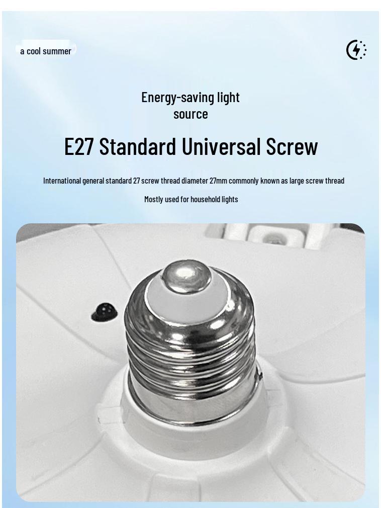 LED Fan Light E27 Base: Silent, Multi-Functional 5-Head Drone Model for Living Room & Bedroom