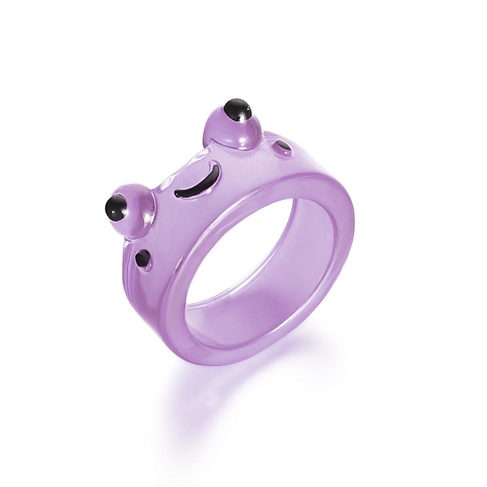 Anello in Resina a Forma di Rana Cartone Animato Bizzarro: Stile Carino e alla Moda per l'Indice o il Dito dell'Articolazione