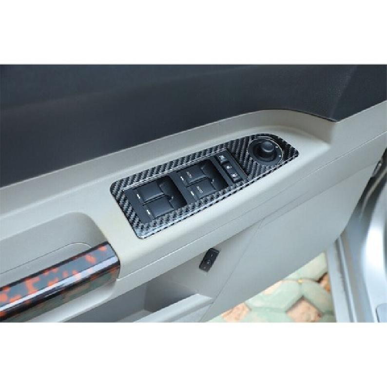 Carbon Fiber Window Lift Switch Trim For Dodge Charger 06-10 Chrysler 300C 04-09
