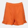 Orange Cibelle Ruffled Shorts Woman
