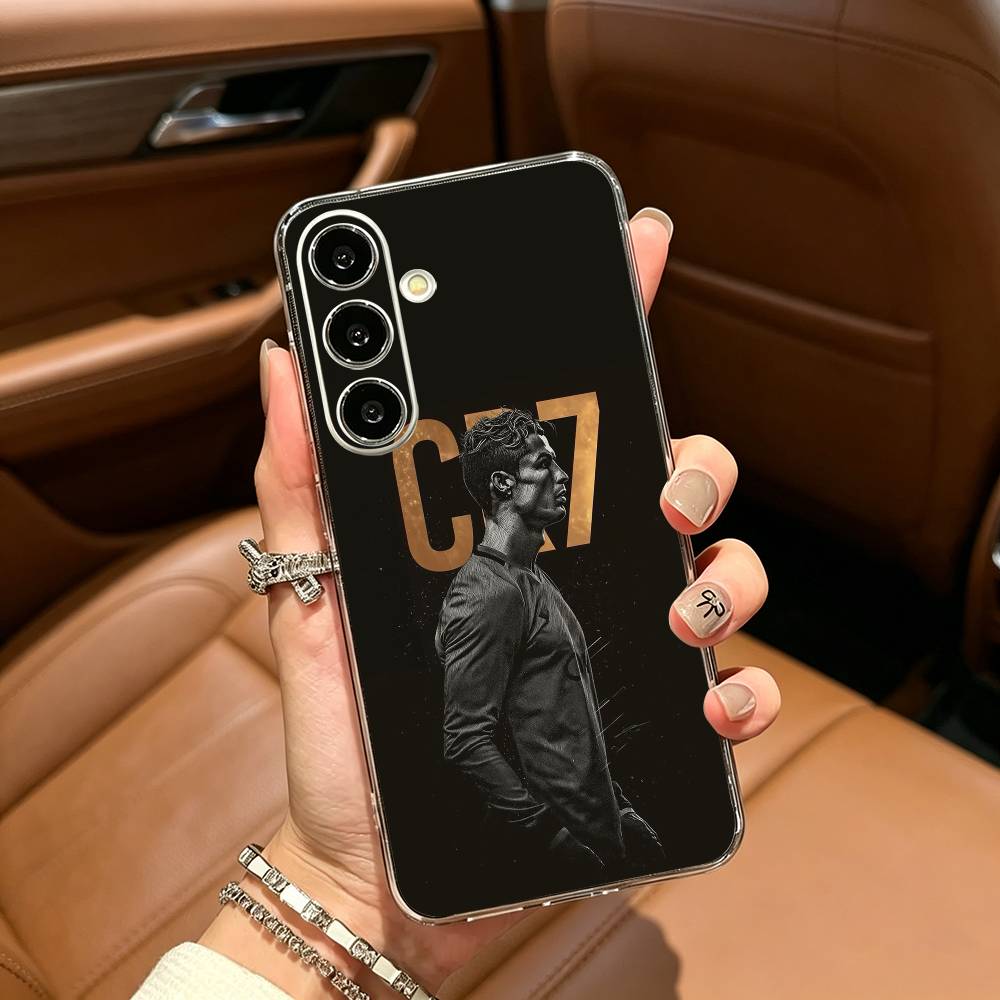 C-R-7 R-Ronaldo Clear Phone Case for Samsung Galaxy A71, A70, A52, A51, A40, A30