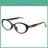Retro Oval Eyeglasses Frame For Women With Blue Light Protection Lightweight Tr90 Material