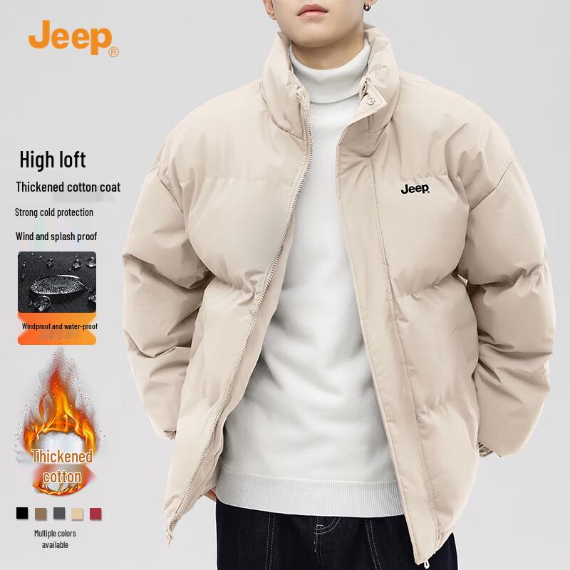 

JEEP Men s Winter Thickened Stand Collar Cotton Jacket M