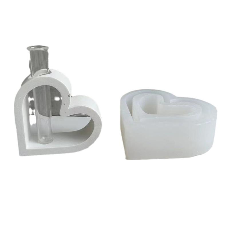 Hochwertige Silikon-Hydrokultur-Blumenvase-Form zur Herstellung einer einzigartigen herzförmigen Vase für Heimdekoration, besonderen Anlass