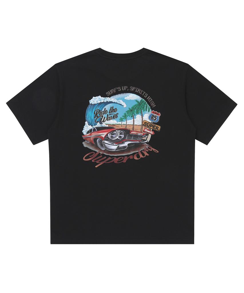 Syupeodeulai Beach Car T-Shirt Black