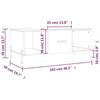 VidaXL Table basse gris béton 102x50x40 cm bois d'ingénierie 829312