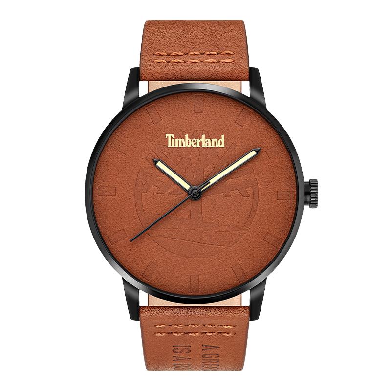 

Timberland Raycroft Series Watch Quartz Movement Leather Strap 44Mm Red Dial Men watches Orange TDWJA2000801 TDWJA2000801
