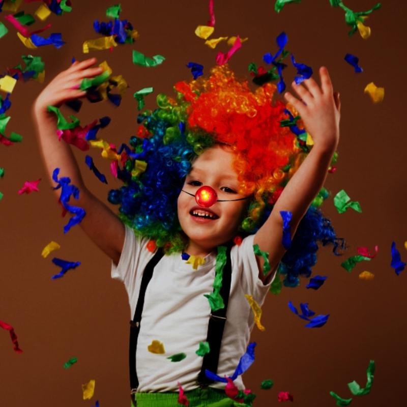 Rote Leuchtende Clownsnasen Cosplay-Nasen Zirkusnasen für Halloween Weihnachten Karneval Kostümparty Erwachsene Verkleidung