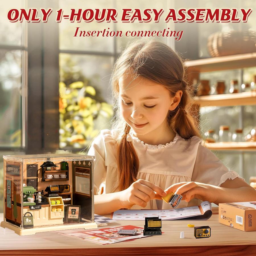 Nuovo Modello di Casa in Miniatura Fai-da-Te con Luci Morbide Alta Qualità nei Dettagli Assemblaggio Facile in 1 Ora Regalo Perfetto per Compleanno e Natale