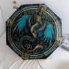 Dragon  pattern, automatic folding umbrella, portable and foldable design, 8 ribs, a Christmas or birthday gift.