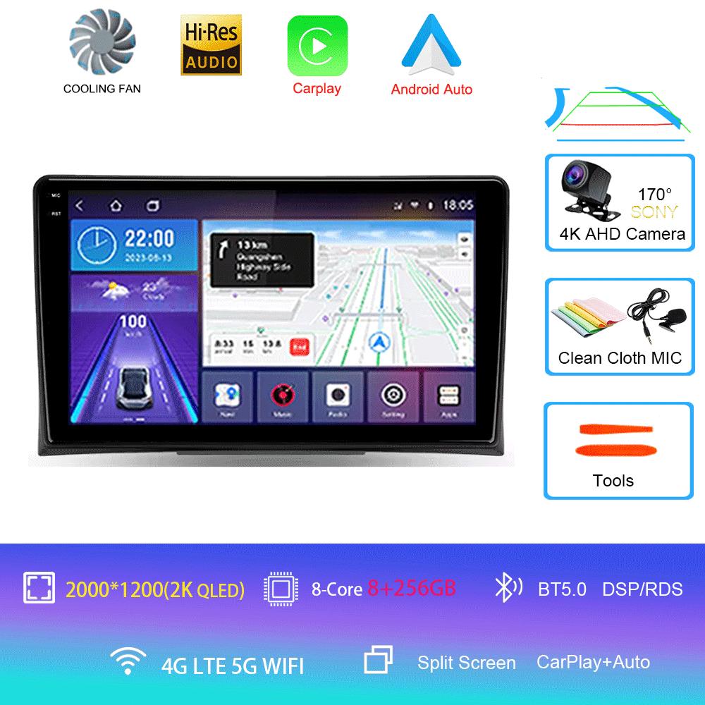 Radio auto Android 14 Pentru Volkswagen Multivan T5 2003 2004 -2015 Navigație Player Multimedia Stereo GPS WiFi+4G DSP Carplay+Auto