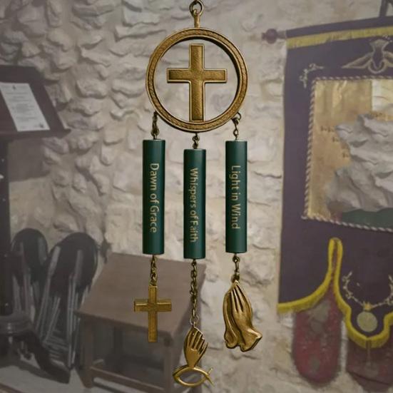 Faith-Inspired Wind Chime Christian Wind Chime with Bible Verses Patio