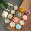 Plastic Mooncake Mold 7Pcs Set Hand Press Flower Shaped Cookie Cutter 11g DIY Baking Tool for Fondant Cookie Cake
