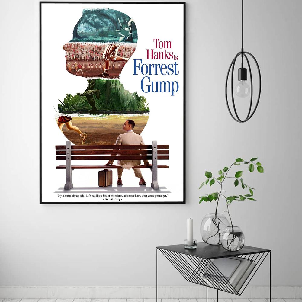 Forrest Gump - Klassischer Film - HD - Star - Wandkunst - Wohnkultur - Leinwand - Malerei - Kunst - Nordische Dekoration - Café - Bar - Hotelzimmer - Poster