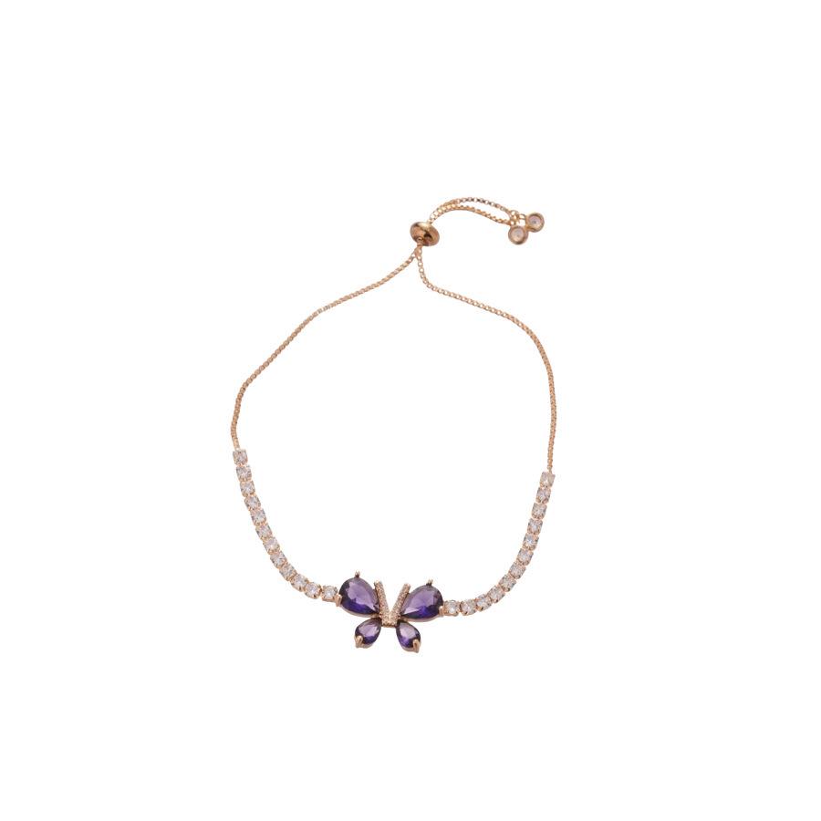 European & American Retro Geometric Zirconia Butterfly Bracelet - Luxurious, Fashionable, Exquisite Hand Jewelry