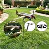 Shark Mouth Warplane Garden Wind Spinner, Metal Airplane Kinetic Sculpture, Outdoor Decor
