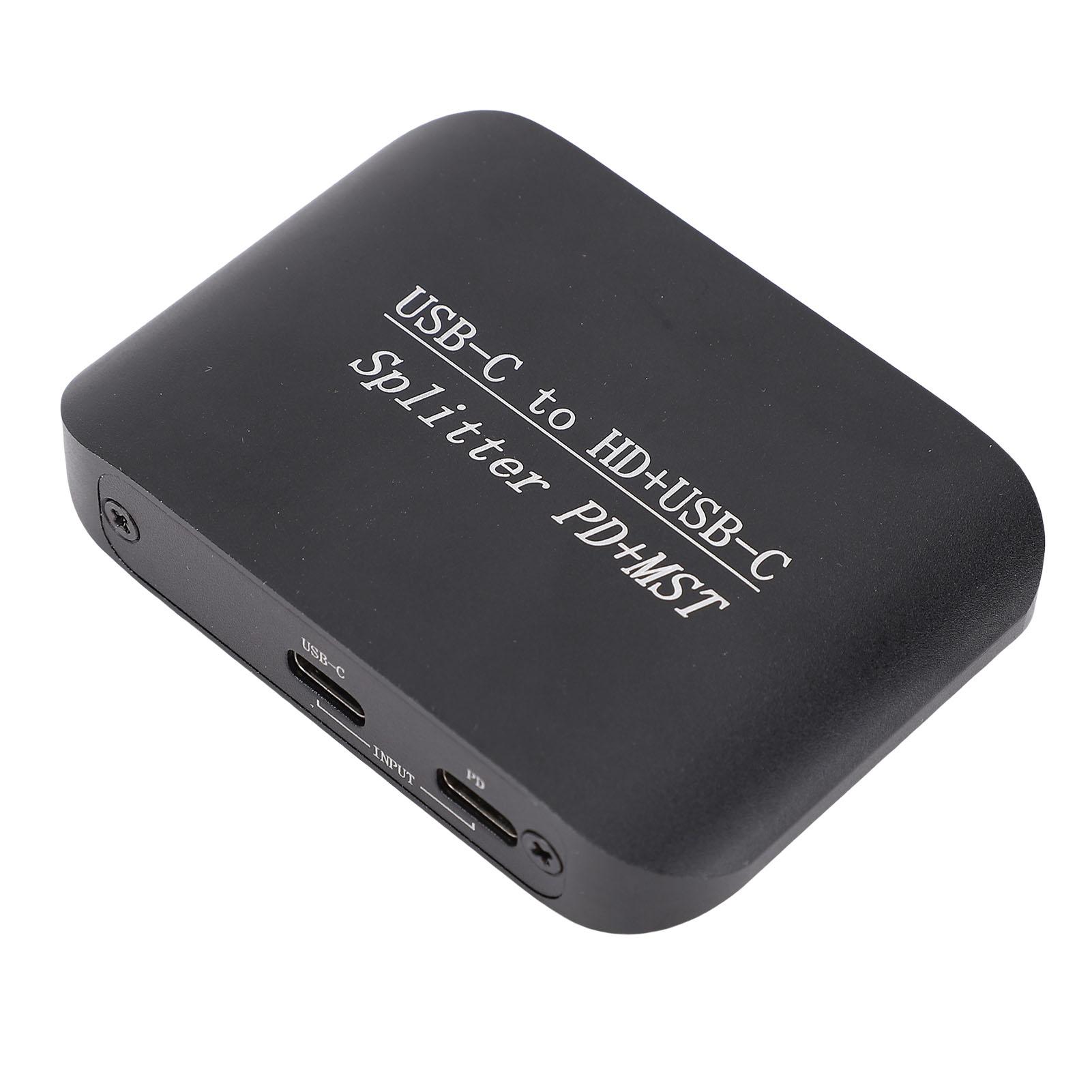 

Type C to HD and Type C Splitter Iron 4K 60Hz USB C to HD Multimedia Adapter Extended Display