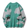 Harajuku Vintage Cartoon Anime Knitted Sweater Men Winter Oversized Men's Rock Hip Hop Rap Pullover Women Jumper Ugly Sweater