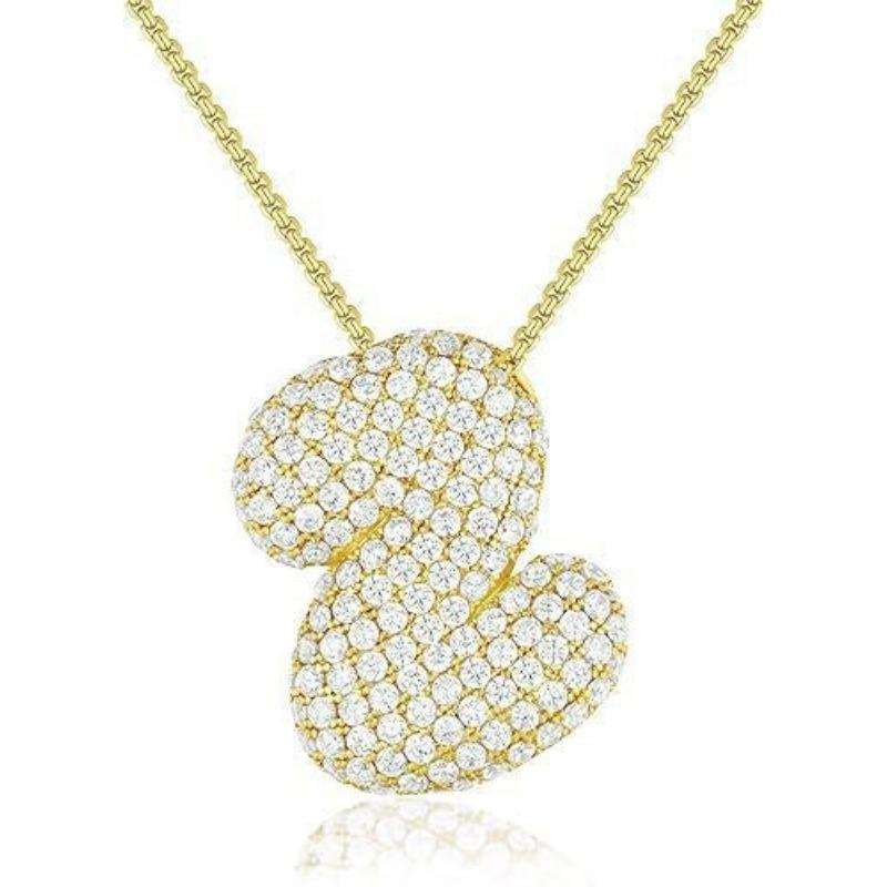 

Женское металлическое ожерелье с бриллиантами, Тяжелая ручная работа, Премиальный дизайн, Ожерелье с инициалом, Подарок для женщин, Праздничный подарок, Вечеринка, Ювелирные изделия.