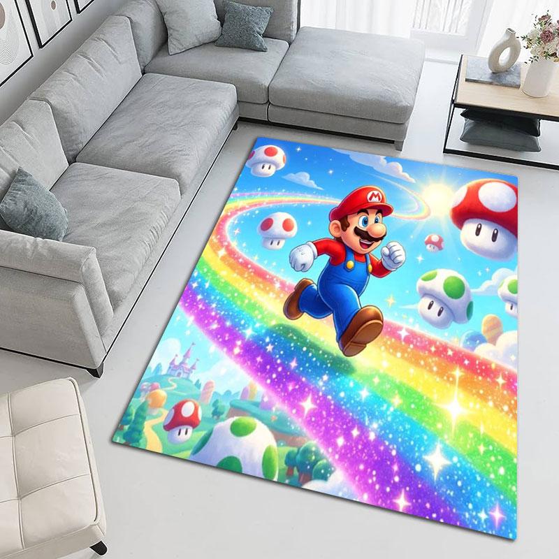 Super Mario Cartoon Carpets and Rug 3D Printing Carpet Floor Mat Living Room Bedroom Large Area Soft Carpet-JM007