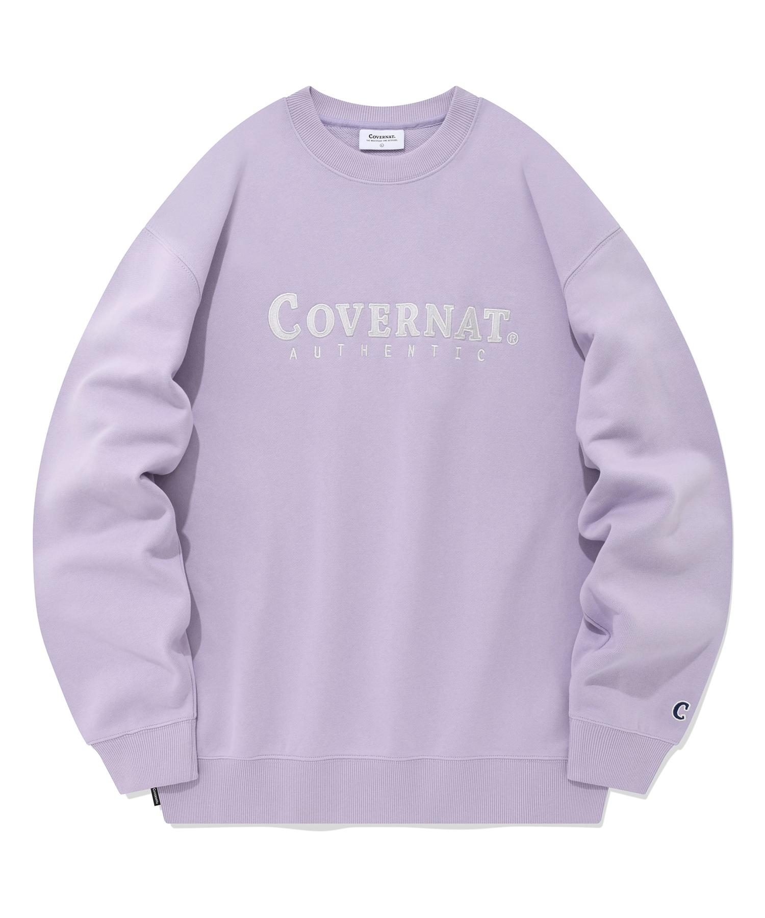 Худи Covernat с аутентичным логотипом, лавандовое Lavender/L