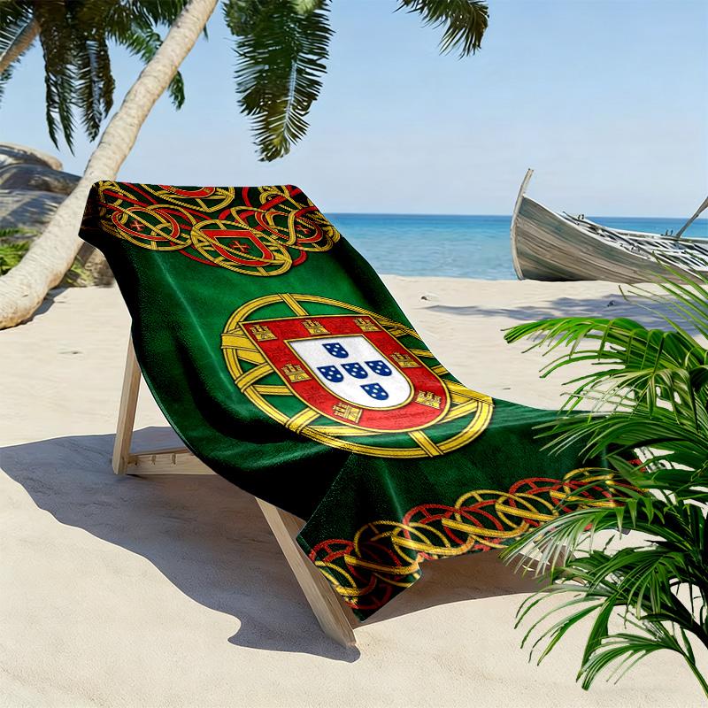 Telo mare Emblema del Patrimonio Portoghese Campeggio all'aperto Portatile per viaggi Asciugamano per piscina all'aperto Asciugamano da bagno assorbente telo mare da nuoto