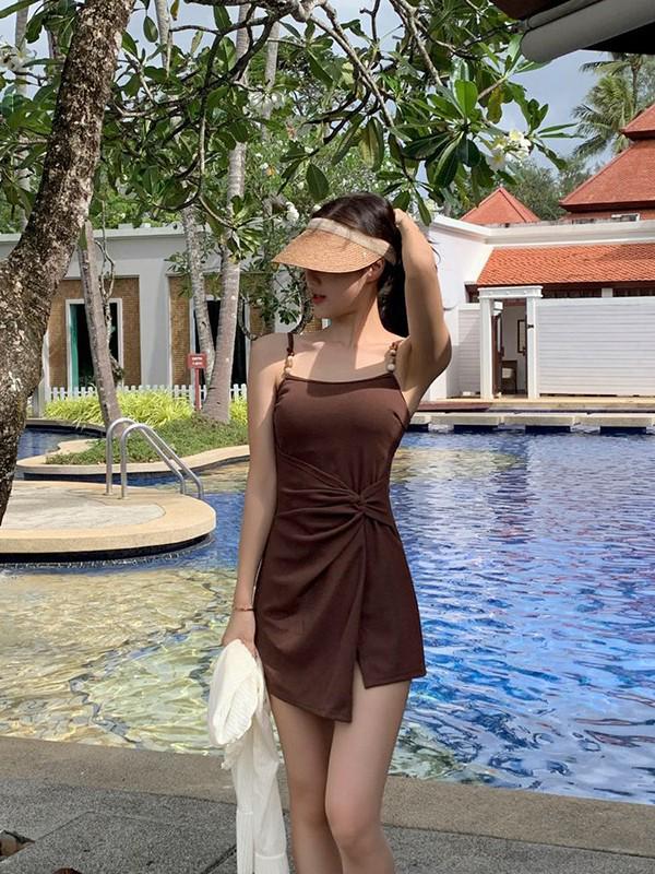2026 Women's Two-Piece Swimsuit Set - Tummy Concealing, Slimming Beach & Hot Spring Bikini