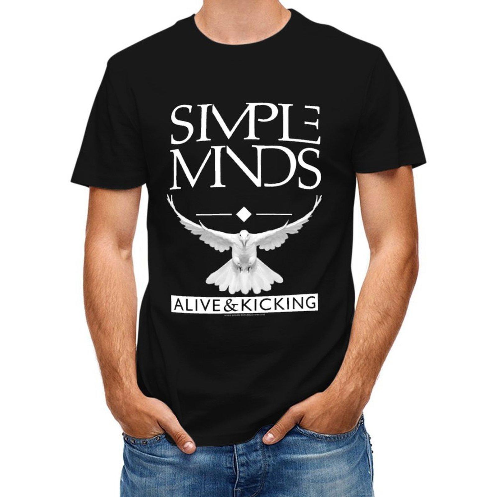 

Simple Minds - Alive _amp_ Kicking Премиальная футболка хлопок графические футболки футболки мужчина мужские футболки высшее качество 4XL