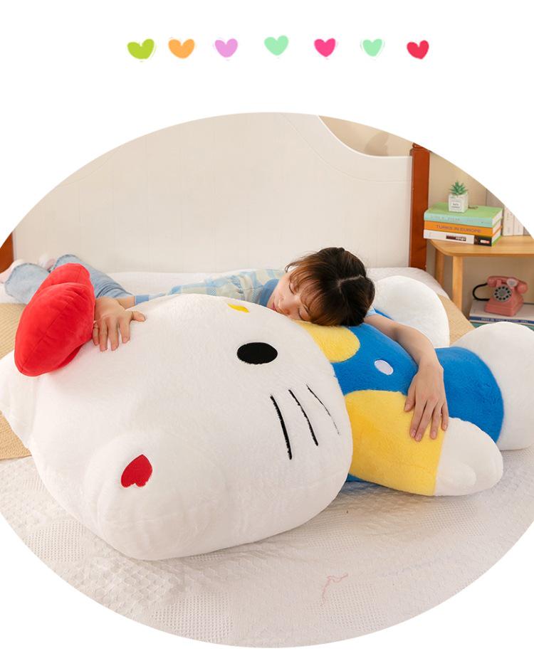 Large KT Cat Plush Toy - Cute Cat Doll Cushion Gift for Girls' Birthdays