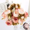 Very Beautiful 13 Heads Peony Flowers Fake Artificial  for Home Decorative Party Flowers
