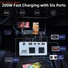 Y4UA Multifunctional 200W Car Power Inverter DC12V To AC110V with Double Outlets and USB Ports for Travel and Emergency Use
