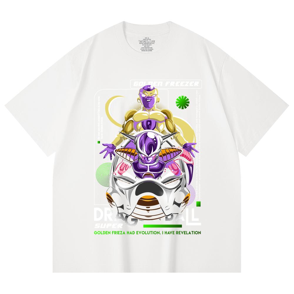 230 Gsm 100% Cotton Dragon Ball V22 Golden Freeza Print Unisex Heavy Cotton T Shirt