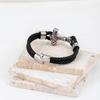 New European and American Fashion Stainless Steel Braided Leather Rope Men's Bracelet Viking Jewelry