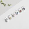 Love Pendant: S925 Sterling Silver Heart-Shaped Jewelry with Colored Zircon, DIY Handmade Bracelet or Necklace.