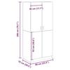 VidaXL Armoire en chêne artisanal 90 x 52 x 200 cm bois d'ingénierie, placard, rangement pour vêtements, armoire en tissu, 855885