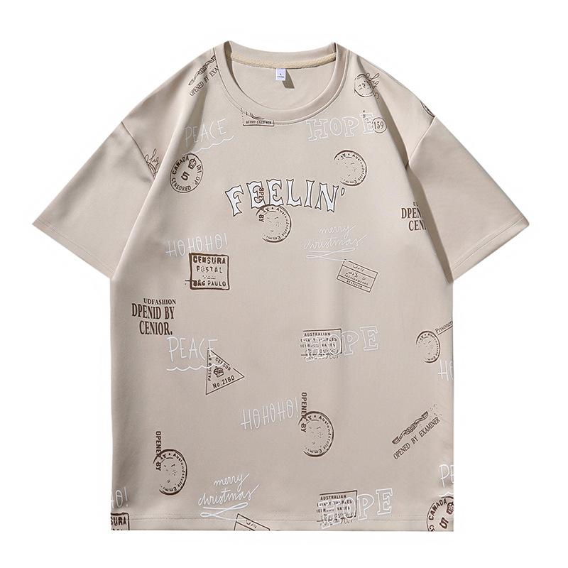 

Летняя свободная футболка с принтом Plus и короткими рукавами, топ с круглым вырезом XXL хаки